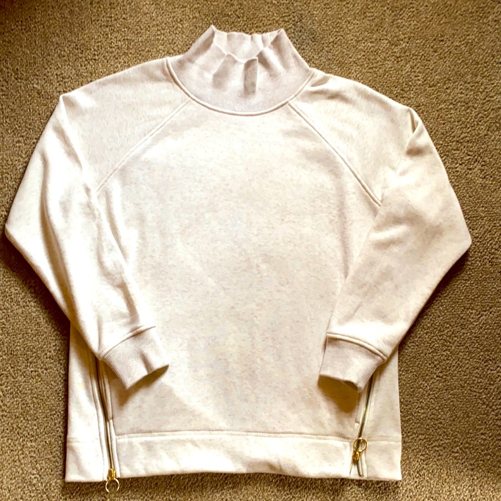 NWOT Athleta Cozy Karma size small side zip funnel neck sweatshirt